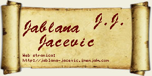 Jablana Jaćević vizit kartica